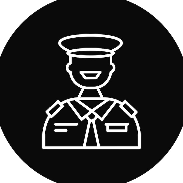 Imagen vectorial del icono del capitán Se puede utilizar para la aviación