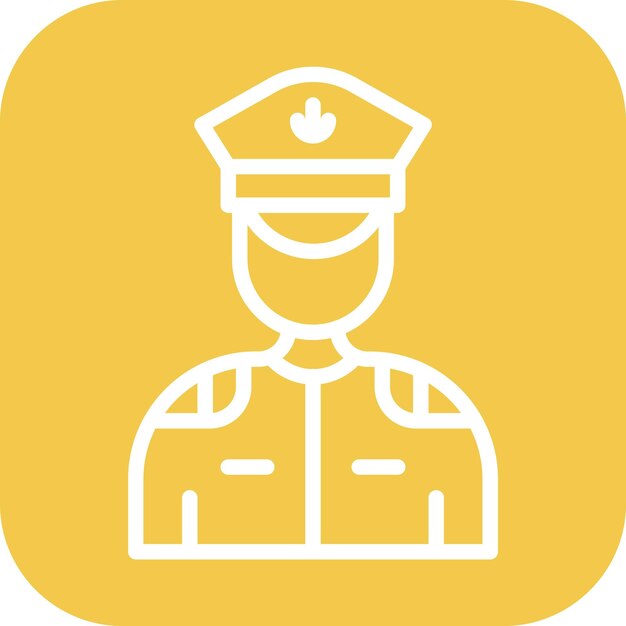 La imagen vectorial del icono del capitán se puede utilizar para Ocean
