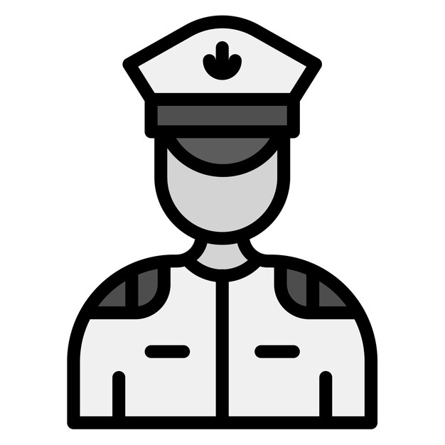 La imagen vectorial del icono del capitán se puede utilizar para Ocean