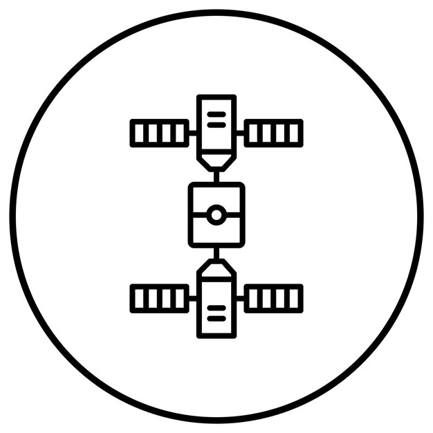 Imagen vectorial del icono de la cápsula espacial Se puede utilizar para la tecnología espacial