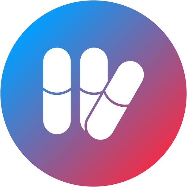 Imagen vectorial del icono de la cápsula Se puede utilizar para Farmacia