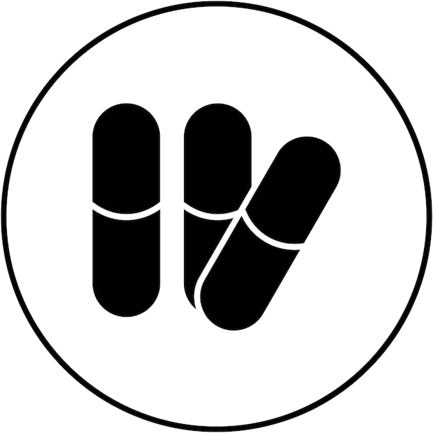 Imagen vectorial del icono de la cápsula Se puede utilizar para Farmacia