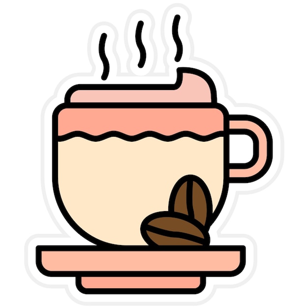 Imagen vectorial del icono del capuchino Se puede usar para bebidas