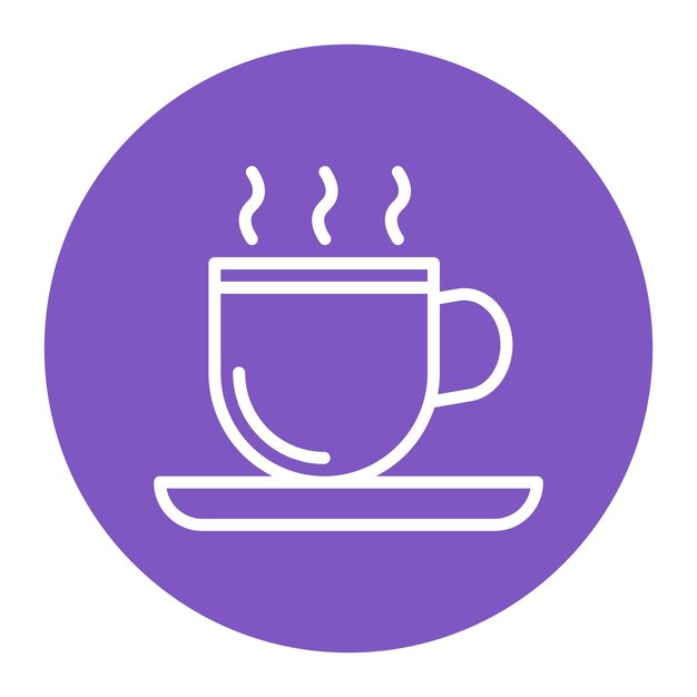 Imagen vectorial del icono del capuchino Se puede usar para el brunch