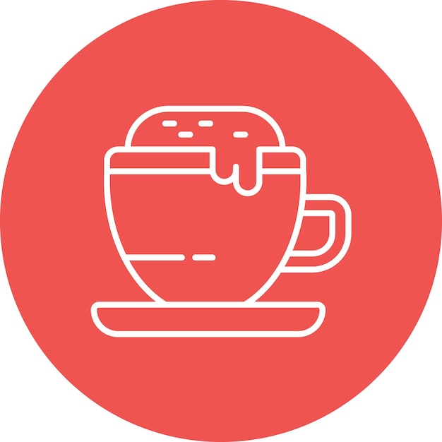 Imagen vectorial del icono del capuchino Se puede usar para Coffee Shop