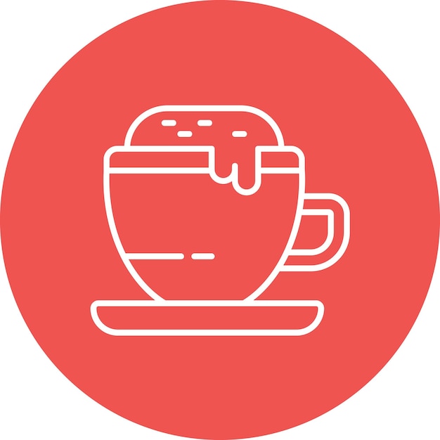 Vector imagen vectorial del icono del capuchino se puede usar para coffee shop