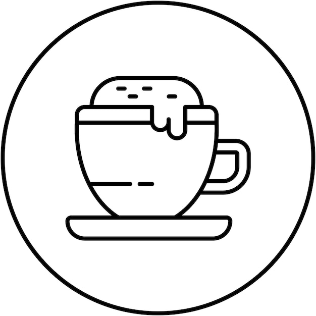 Imagen vectorial del icono del capuchino Se puede usar para Coffee Shop