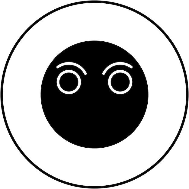 Imagen vectorial sin icono de cara y boca Se puede usar para emoji