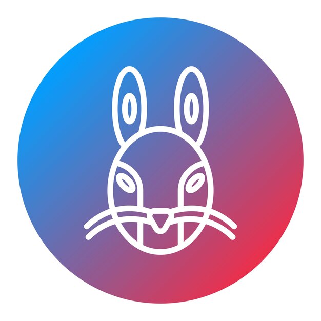 Imagen vectorial del icono de la cara del conejo Se puede usar para el Carnaval