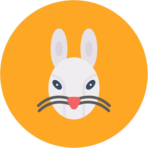 Imagen vectorial del icono de la cara del conejo Se puede usar para el Carnaval