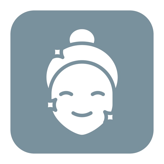 Imagen vectorial de icono de cara limpia Se puede usar para cosmetología