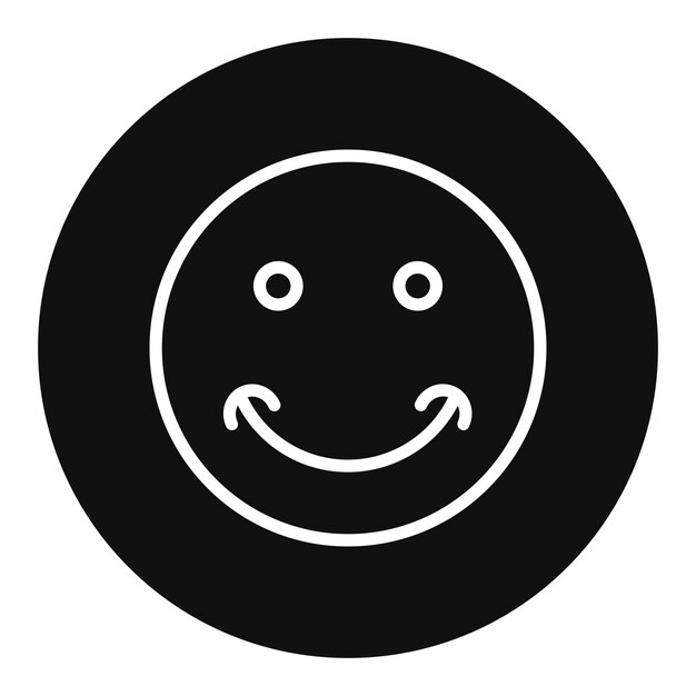 Imagen vectorial de icono de cara sonriente Se puede usar para Amistad