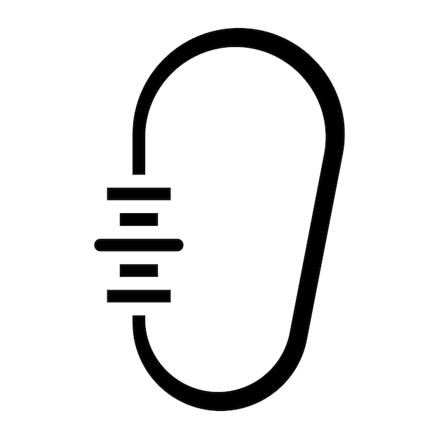 Imagen vectorial del icono del carabino Se puede usar para la escalada en roca