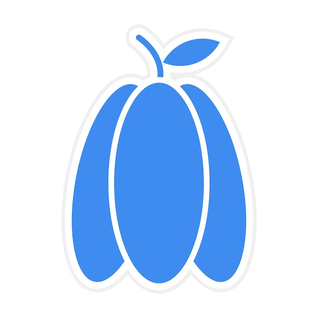 Imagen vectorial del icono de Carambola Se puede utilizar para frutas y verduras