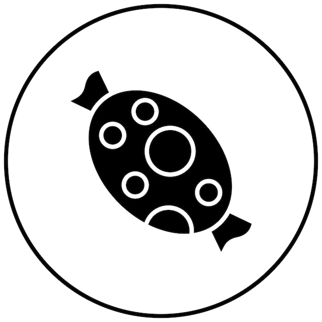 Imagen vectorial de icono de caramelo Se puede usar para Circo