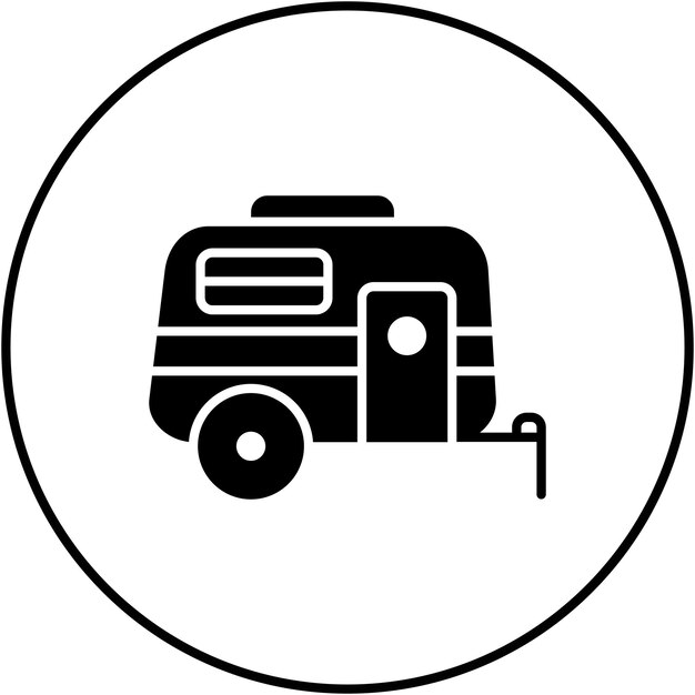 Imagen vectorial del icono de la caravana Se puede usar para Medieval