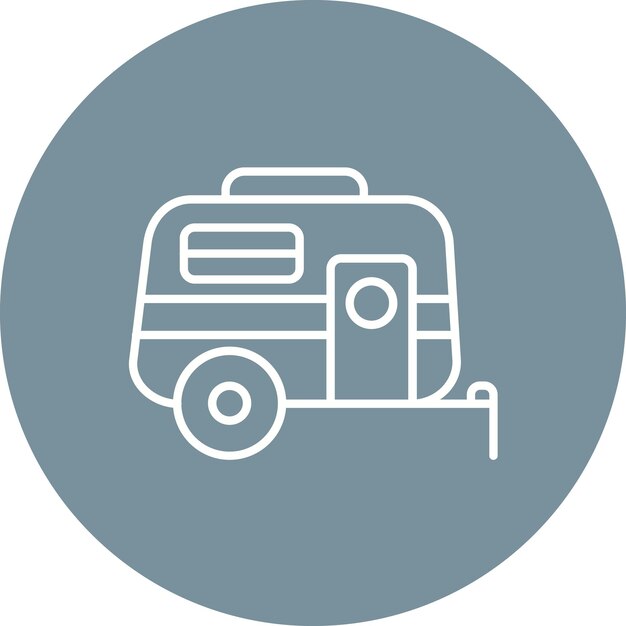 Imagen vectorial del icono de la caravana Se puede usar para Medieval