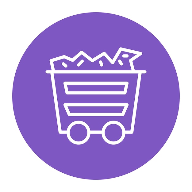 Imagen vectorial de icono de carbón Se puede usar para minería y artesanía