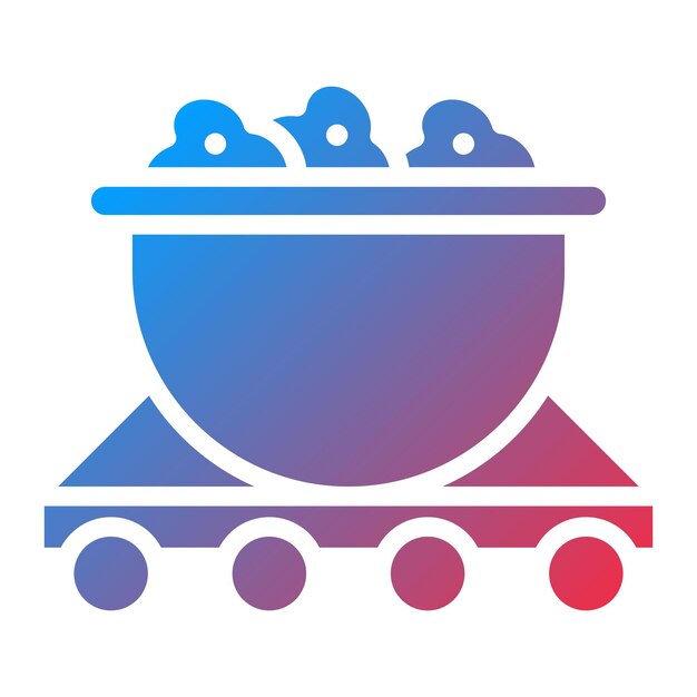 Imagen vectorial de icono de carbón Puede utilizarse para la industria