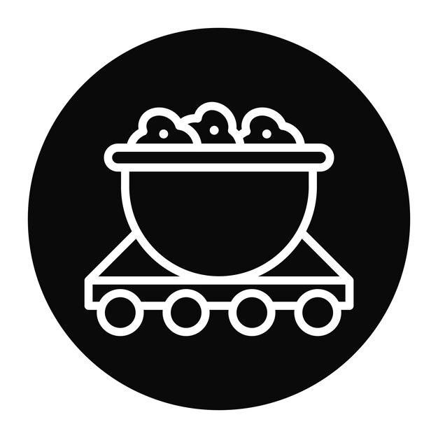 Imagen vectorial de icono de carbón Puede utilizarse para la industria