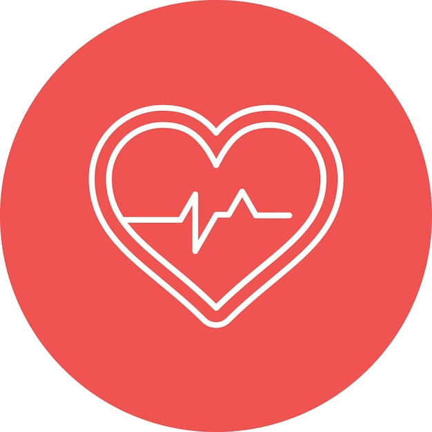 Imagen vectorial de icono de cardio Se puede usar para Fitness en el hogar