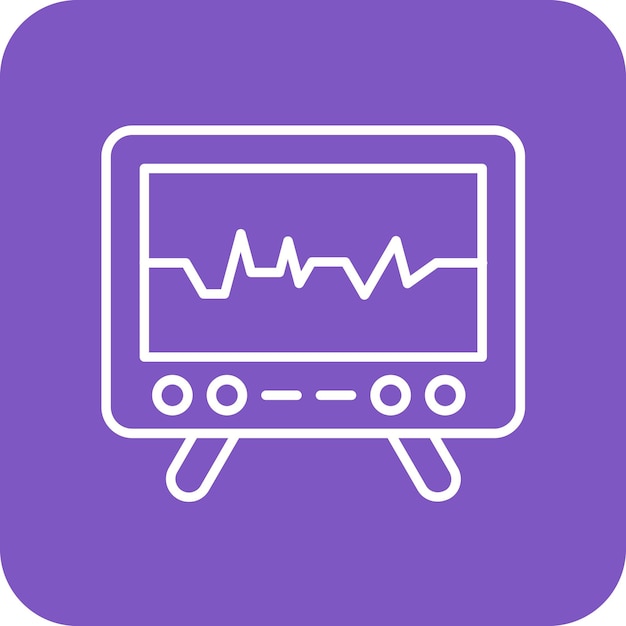 Imagen vectorial del icono del cardiograma Se puede utilizar para los servicios de emergencia