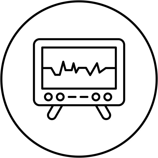 Imagen vectorial del icono del cardiograma Se puede utilizar para los servicios de emergencia