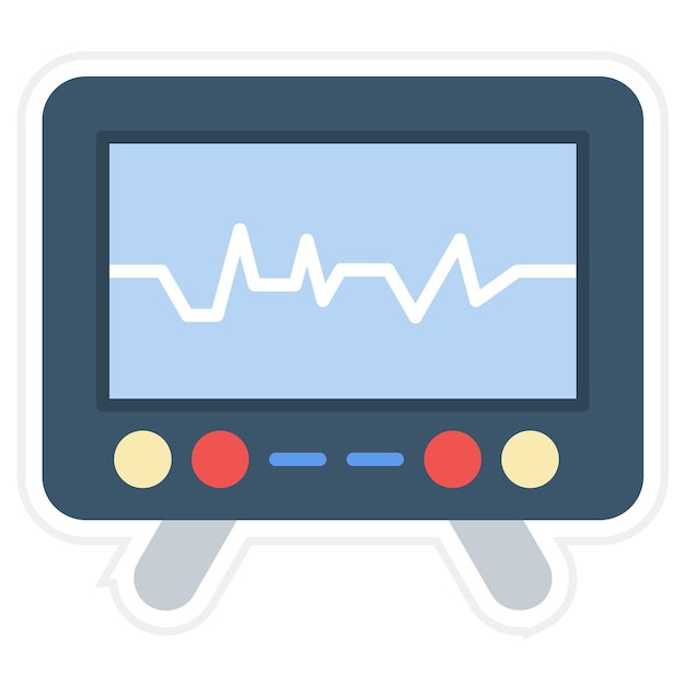 Vector imagen vectorial del icono del cardiograma se puede utilizar para los servicios de emergencia