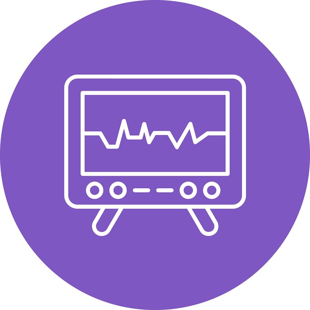 Imagen vectorial del icono del cardiograma Se puede utilizar para los servicios de emergencia