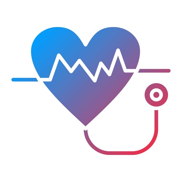 Imagen vectorial de icono de cardiología Puede utilizarse para la medicina