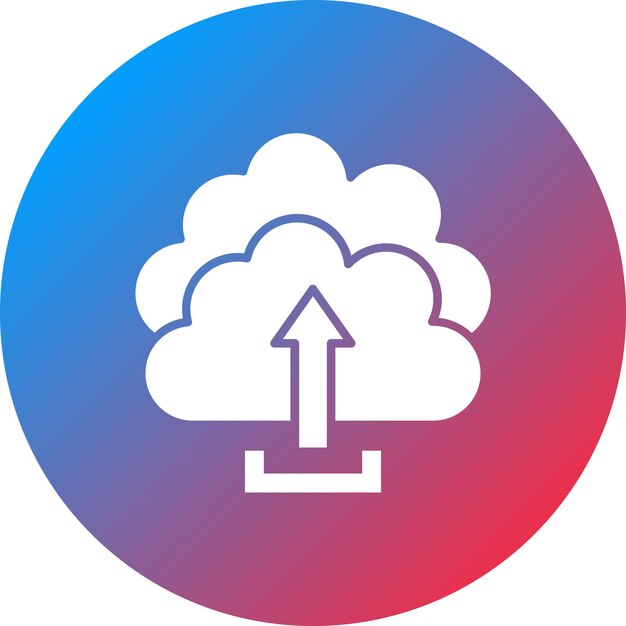 Imagen vectorial de icono de carga en la nube Se puede utilizar para la computación en la nube