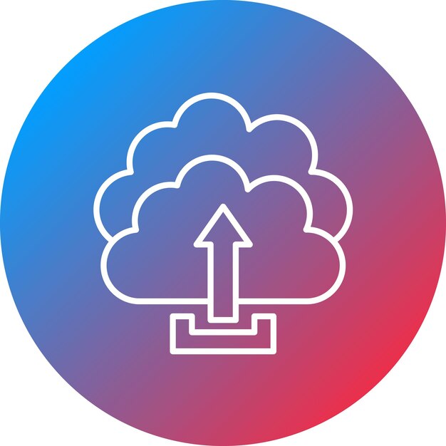 Imagen vectorial de icono de carga en la nube Se puede utilizar para la computación en la nube