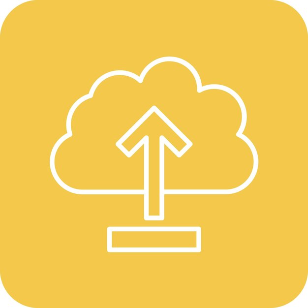 Imagen vectorial de icono de carga en la nube Se puede utilizar para redes y intercambio de datos
