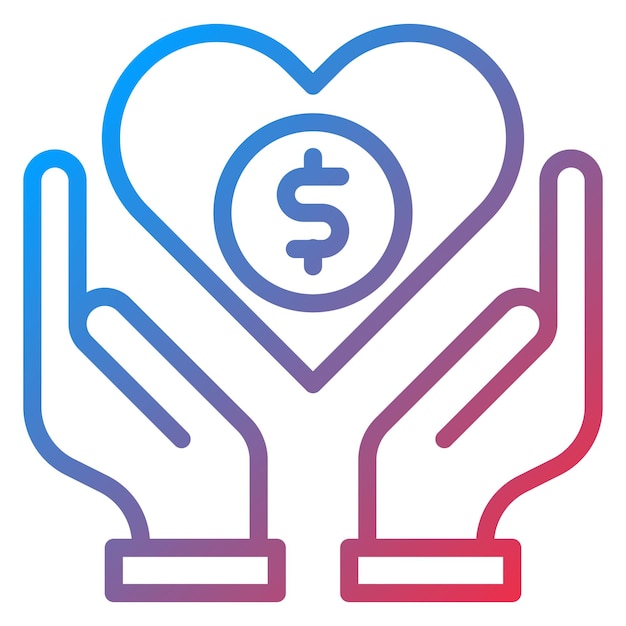 Imagen vectorial de icono de caridad Se puede usar para caridad