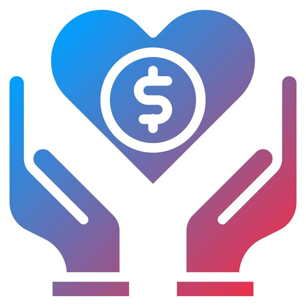 Imagen vectorial de icono de caridad Se puede usar para caridad