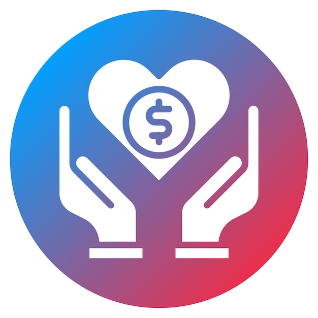Imagen vectorial de icono de caridad Se puede usar para caridad