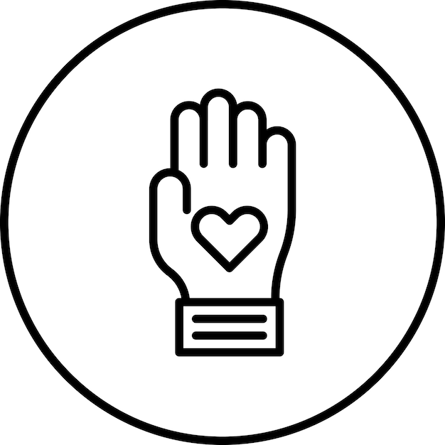 Imagen vectorial de icono de caridad Se puede usar para los Derechos Humanos