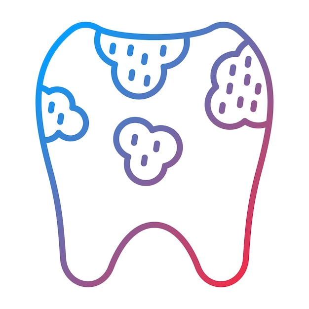 Imagen vectorial de icono de caries dental se puede utilizar para el cuidado dental