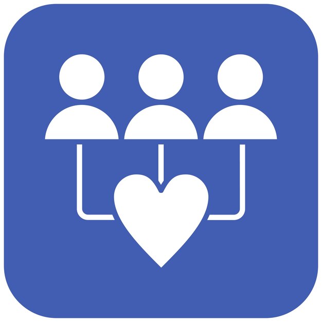 Imagen vectorial del icono de Caring People Se puede usar para el arranque