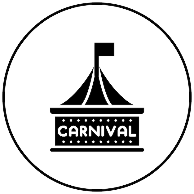 Vector imagen vectorial de icono de carnaval se puede usar para circo