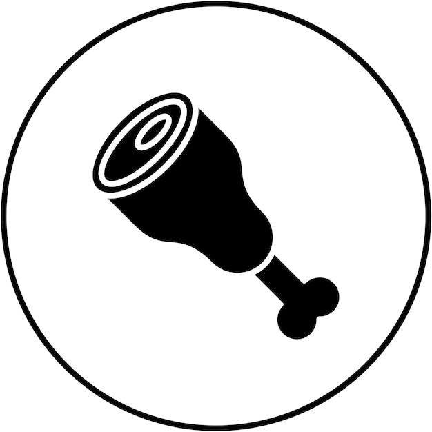 Imagen vectorial de icono de carne Se puede utilizar para catering