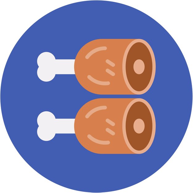 La imagen vectorial del icono de la carne se puede utilizar para la nutrición