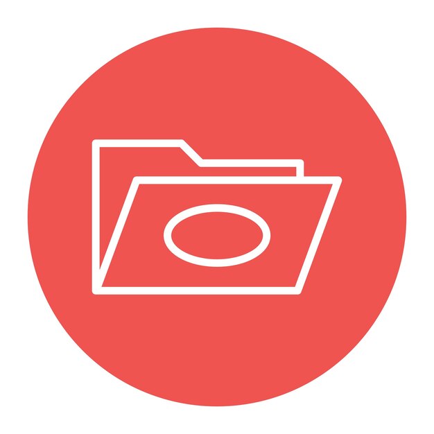 Imagen vectorial del icono de la carpeta abierta Se puede usar para documentos y archivos