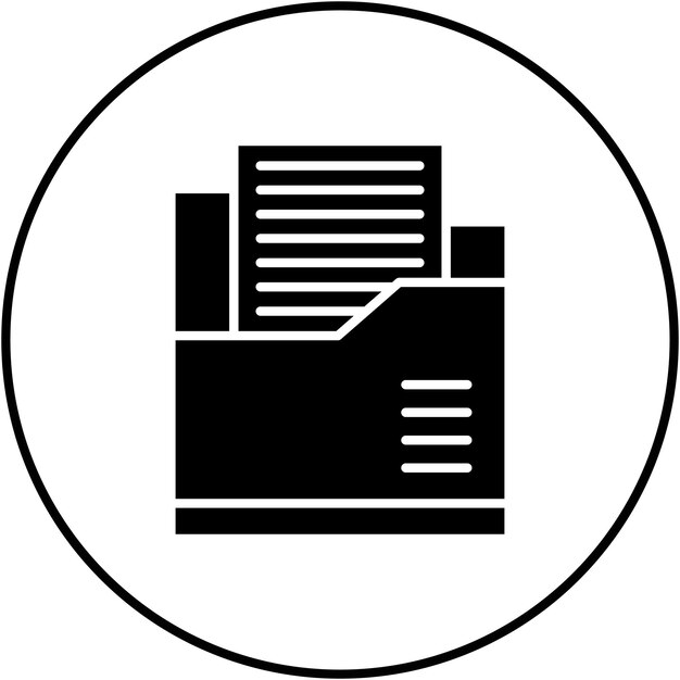 Imagen vectorial del icono de la carpeta de archivos Se puede utilizar para la red y el intercambio de datos