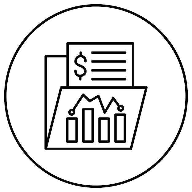 Imagen vectorial del icono de la carpeta de negocios Se puede utilizar para negocios y finanzas