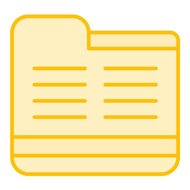 Imagen vectorial del icono de la carpeta Se puede utilizar para la experiencia del usuario