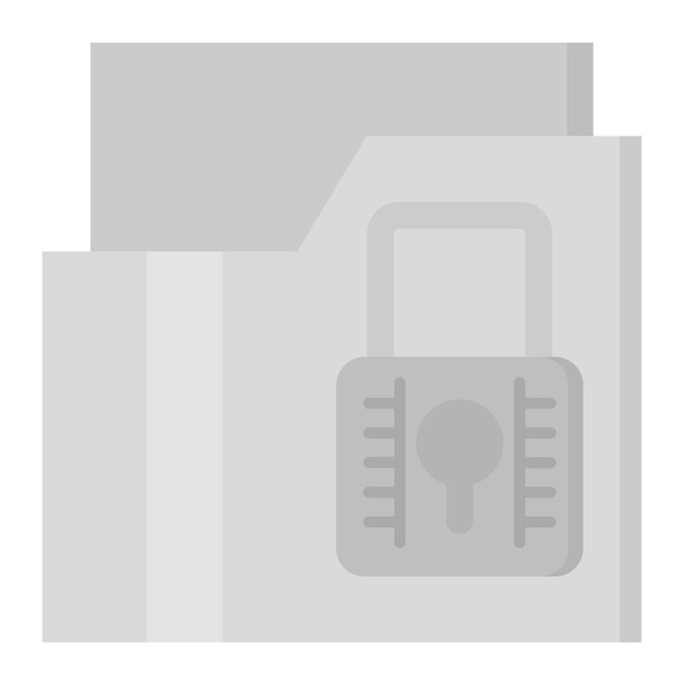 Imagen vectorial de icono de carpeta segura Se puede usar para Seguridad
