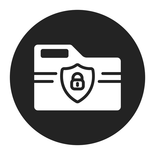 Imagen vectorial de icono de carpeta segura Puede utilizarse para la seguridad de la información