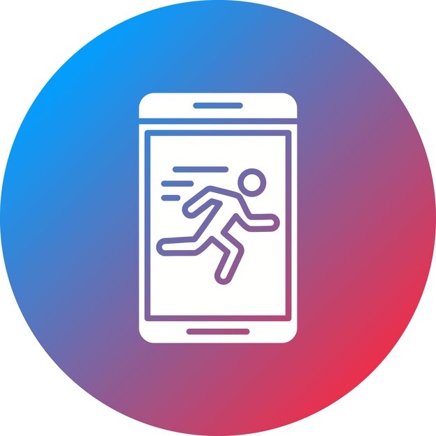 Imagen vectorial del icono de carrera Se puede usar para la aplicación de entrenamiento