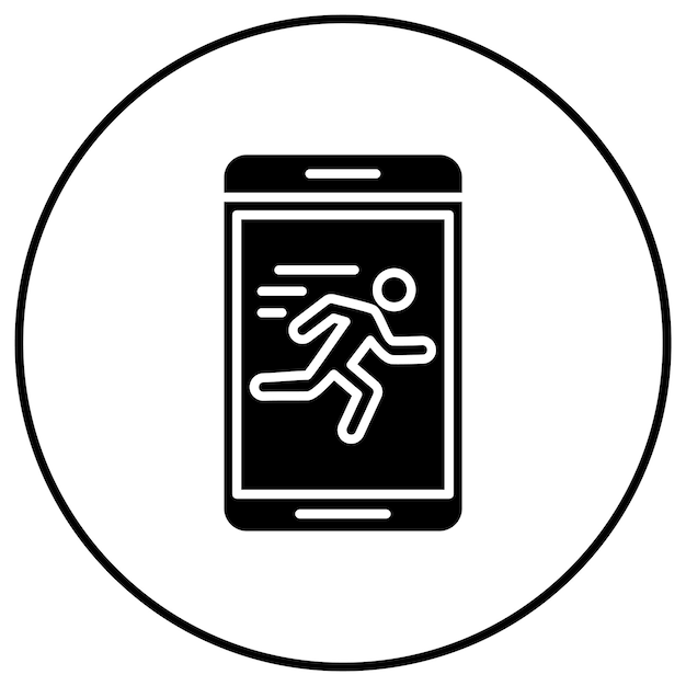 Imagen vectorial del icono de carrera Se puede usar para la aplicación de entrenamiento